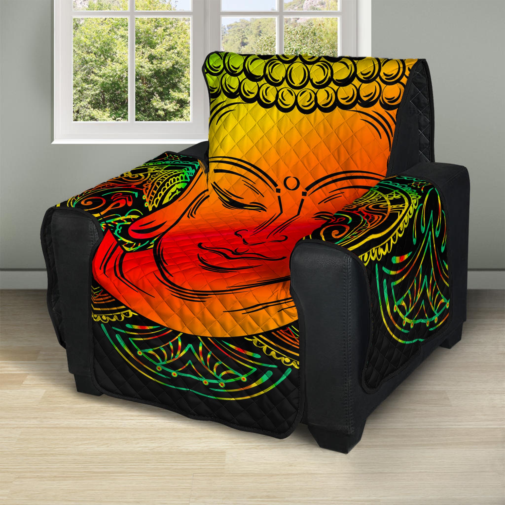 Reggae Buddha Print Recliner Protector