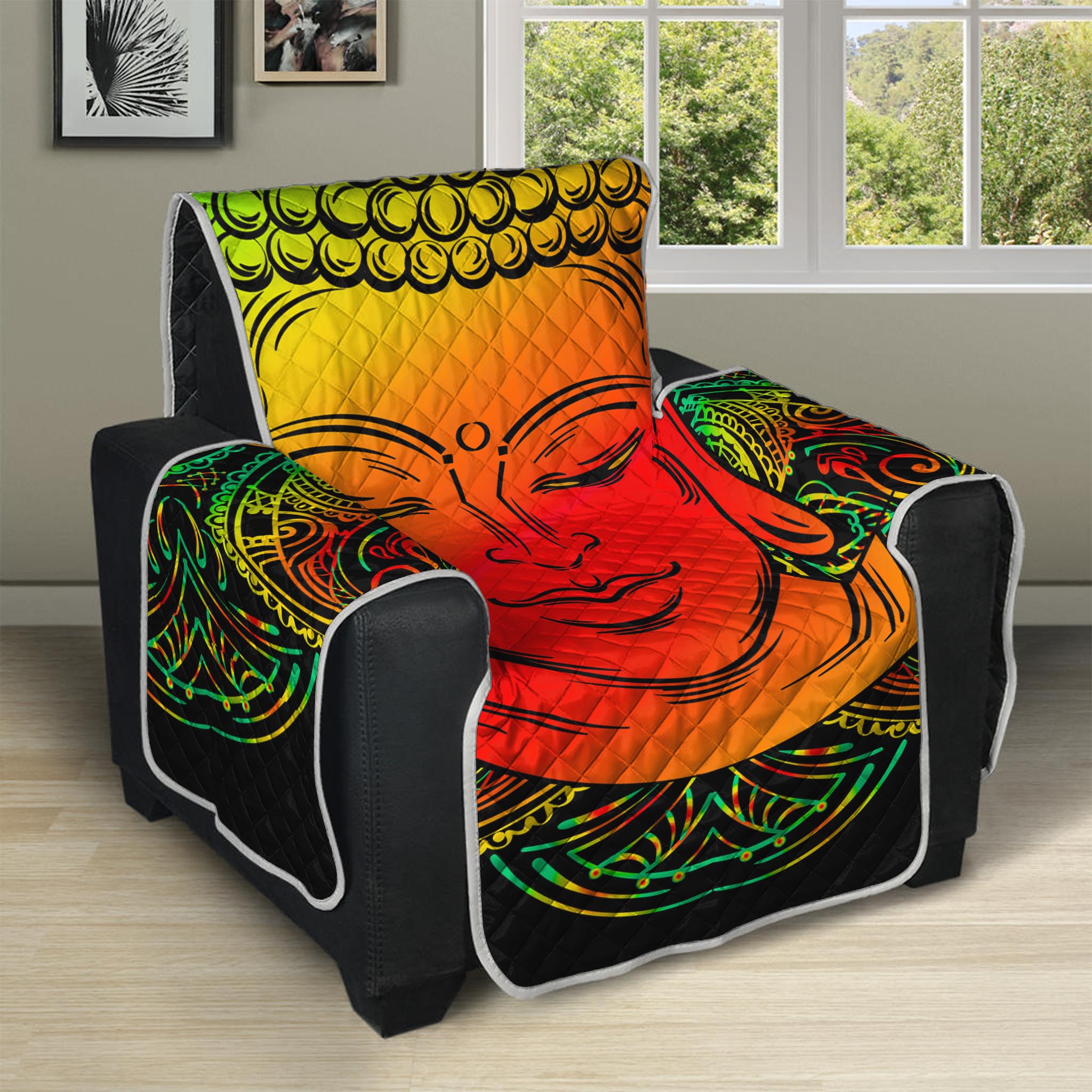 Reggae Buddha Print Recliner Protector