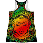 Reggae Buddha Print Women's Racerback Tank Top