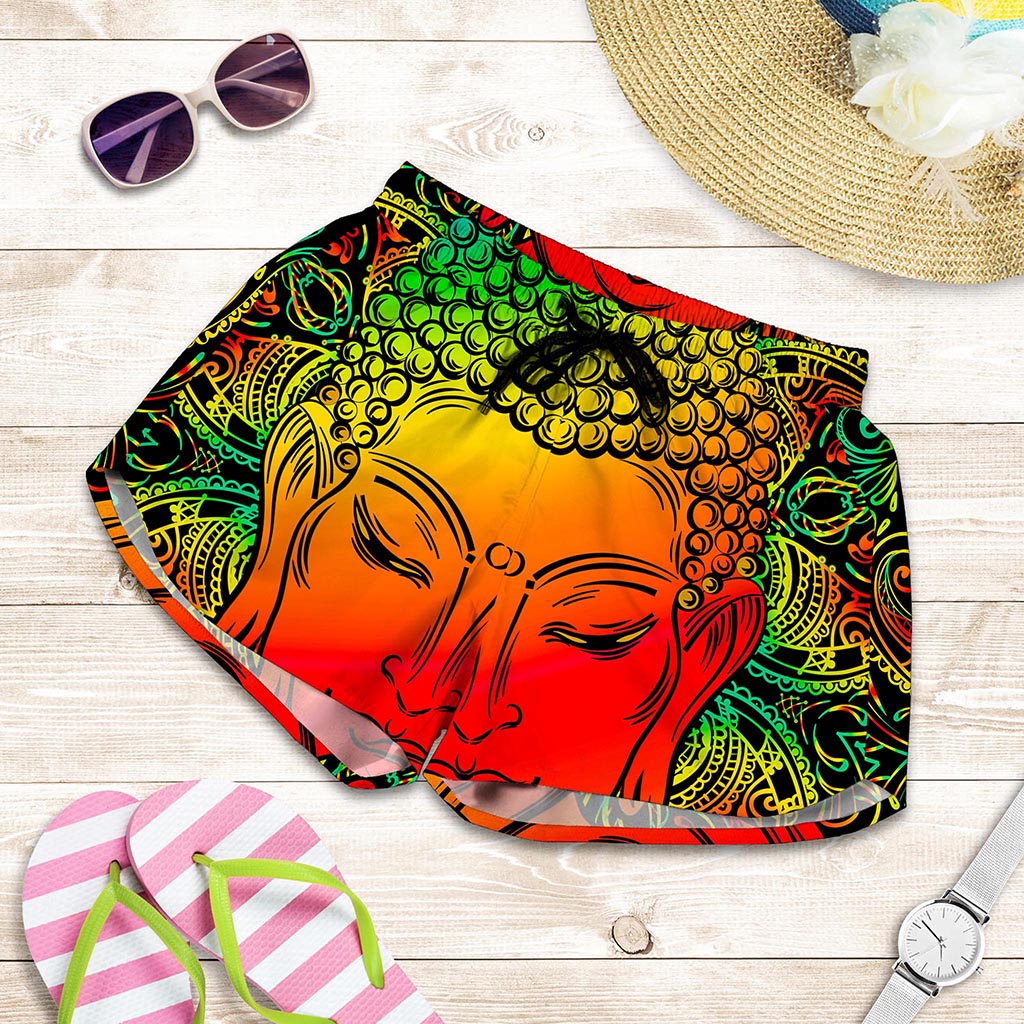 Reggae Buddha Print Women's Shorts