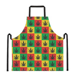 Reggae Marijuana Leaf Pattern Print Apron