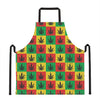 Reggae Marijuana Leaf Pattern Print Apron