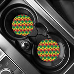 Reggae Marijuana Leaf Pattern Print Car Coasters