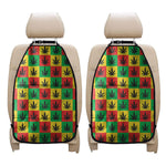 Reggae Marijuana Leaf Pattern Print Car Seat Organizers