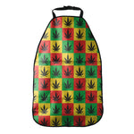 Reggae Marijuana Leaf Pattern Print Car Seat Organizers