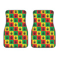 Reggae Marijuana Leaf Pattern Print Front Car Floor Mats
