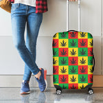Reggae Marijuana Leaf Pattern Print Luggage Cover