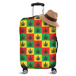 Reggae Marijuana Leaf Pattern Print Luggage Cover