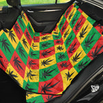 Reggae Marijuana Leaf Pattern Print Pet Car Back Seat Cover