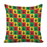 Reggae Marijuana Leaf Pattern Print Pillow Cover