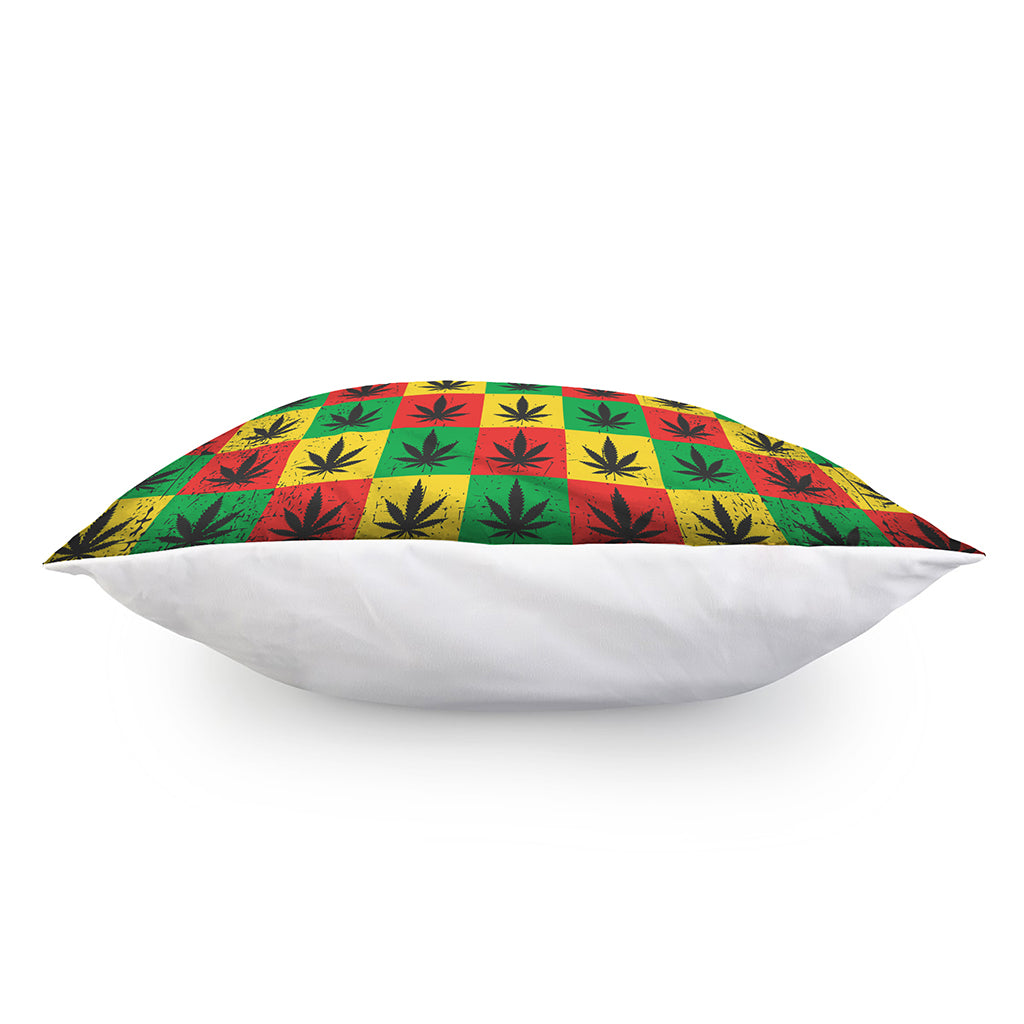 Reggae Marijuana Leaf Pattern Print Pillow Cover