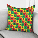 Reggae Marijuana Leaf Pattern Print Pillow Cover