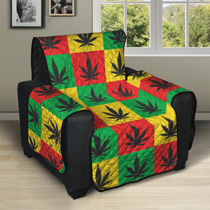 Reggae Marijuana Leaf Pattern Print Recliner Protector