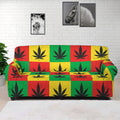 Reggae Marijuana Leaf Pattern Print Sofa Cover