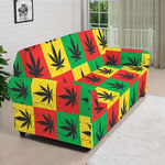 Reggae Marijuana Leaf Pattern Print Sofa Cover