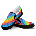 Reiki And The 7 Chakras Pattern Print Black Slip On Sneakers