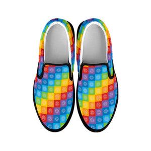 Reiki And The 7 Chakras Pattern Print Black Slip On Shoes