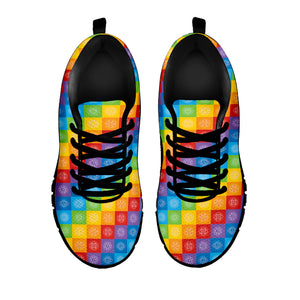 Reiki And The 7 Chakras Pattern Print Black Sneakers