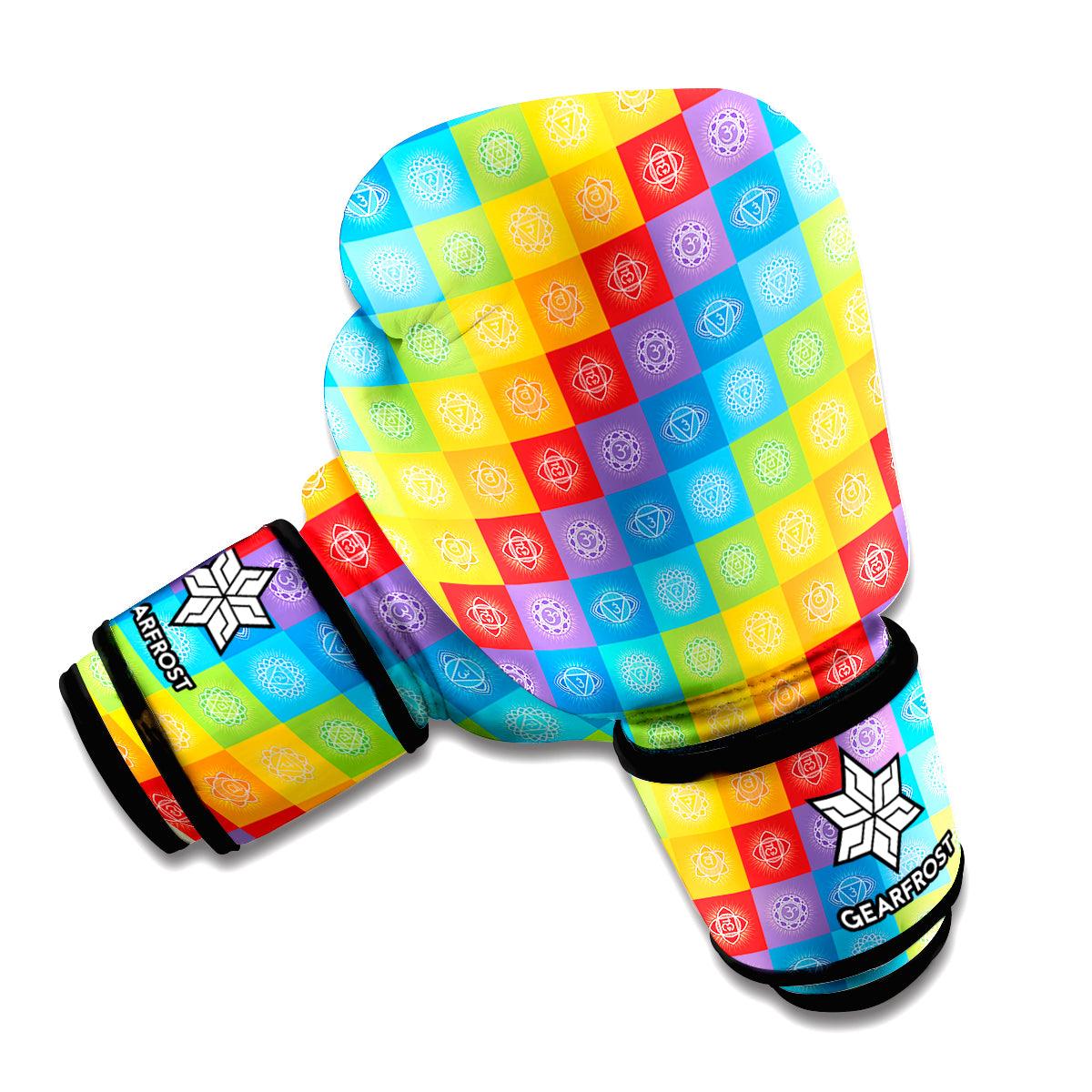 Reiki And The 7 Chakras Pattern Print Boxing Gloves