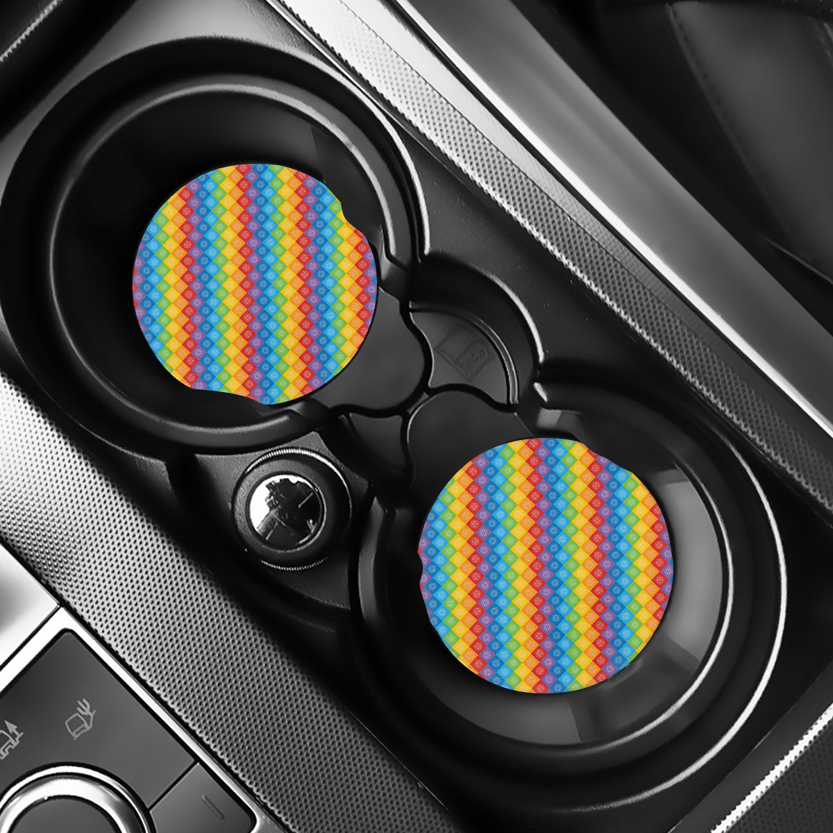 Reiki And The 7 Chakras Pattern Print Car Coasters