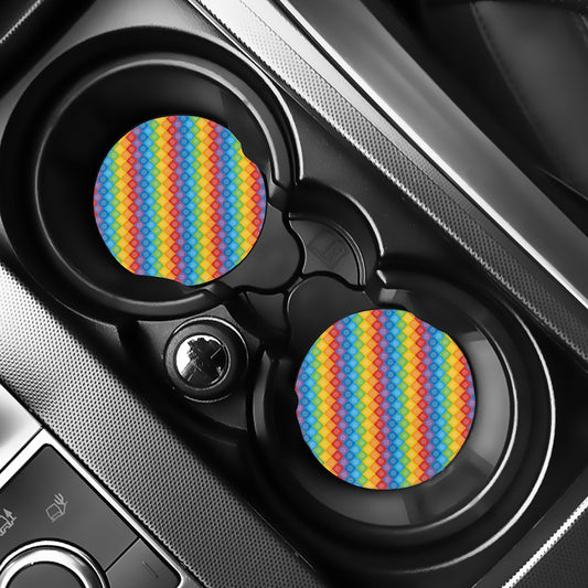 Reiki And The 7 Chakras Pattern Print Car Coasters