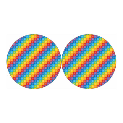 Reiki And The 7 Chakras Pattern Print Car Coasters