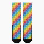 Reiki And The 7 Chakras Pattern Print Crew Socks