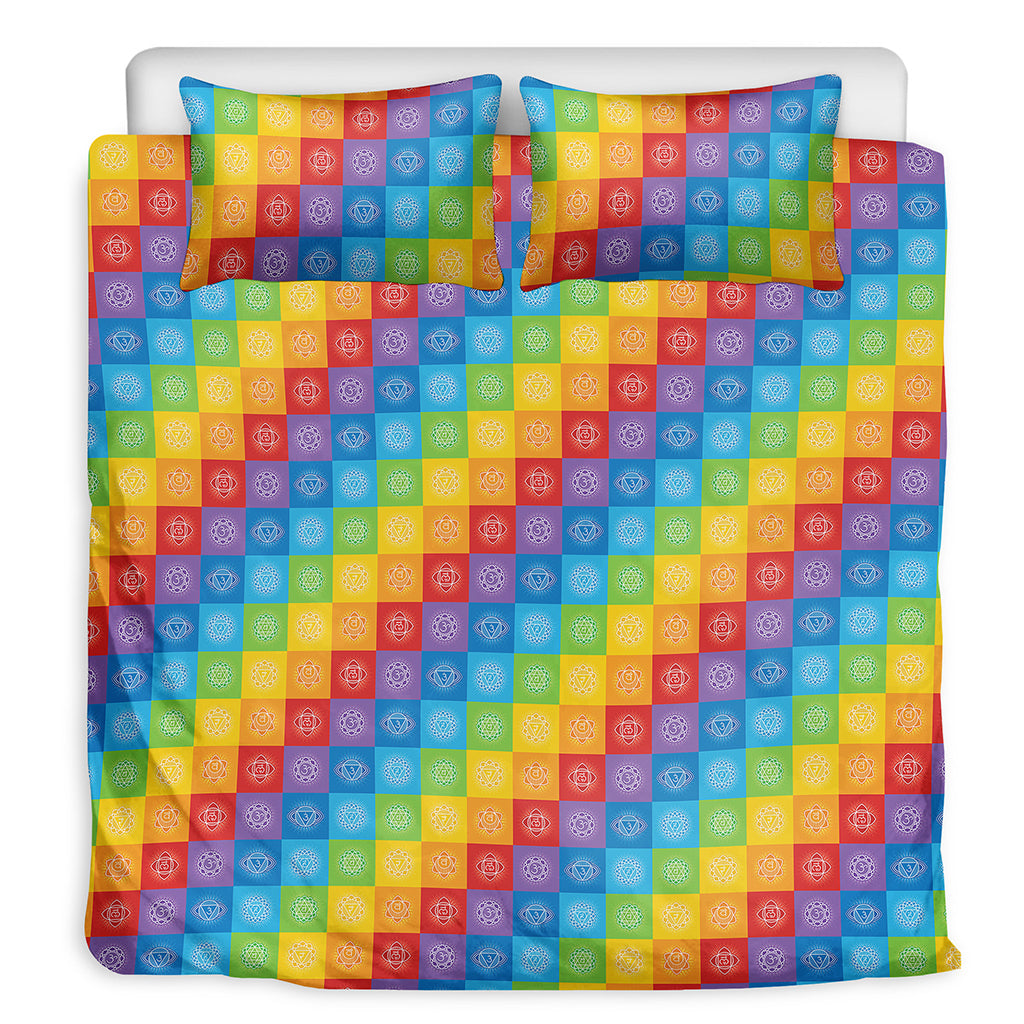 Reiki And The 7 Chakras Pattern Print Duvet Cover Bedding Set