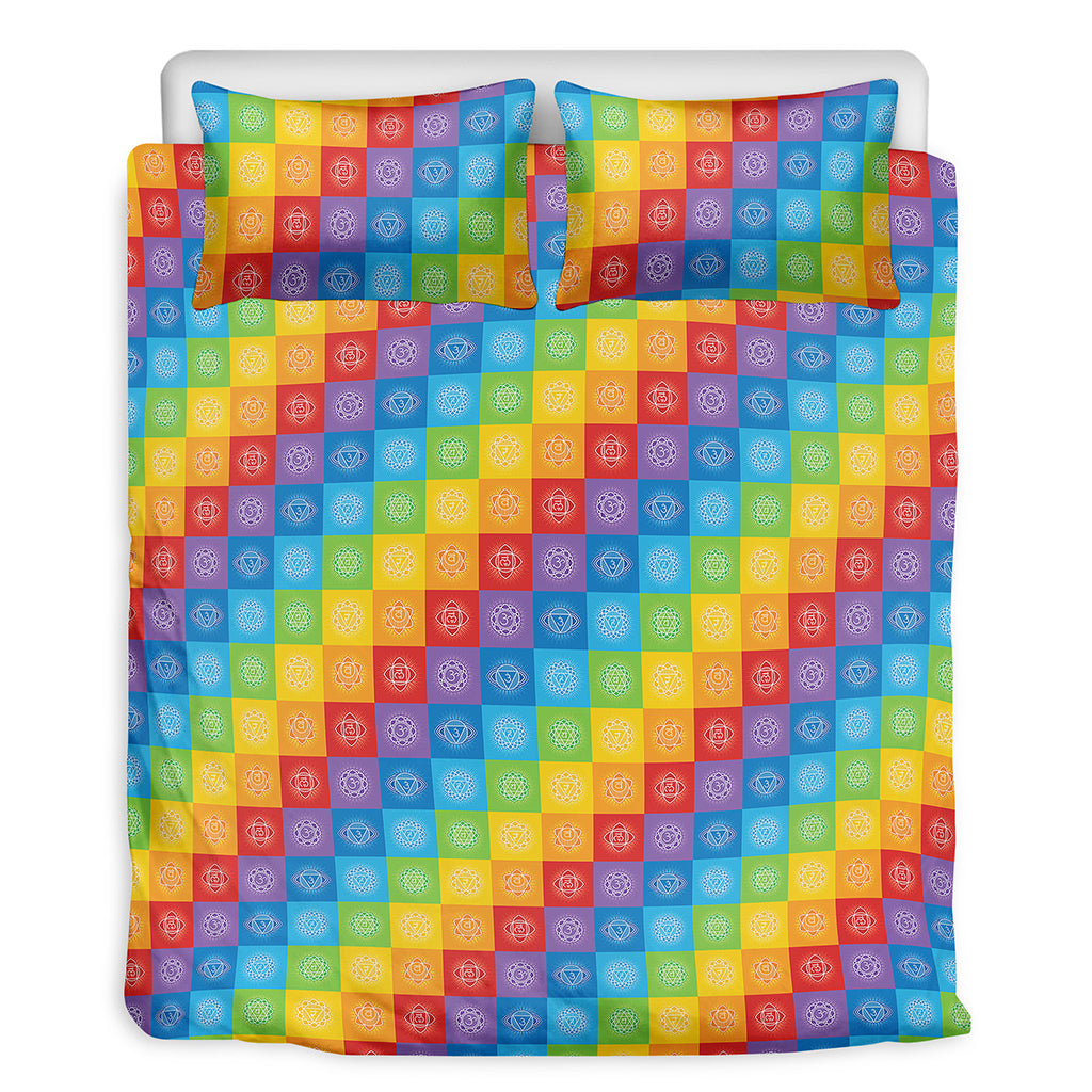 Reiki And The 7 Chakras Pattern Print Duvet Cover Bedding Set
