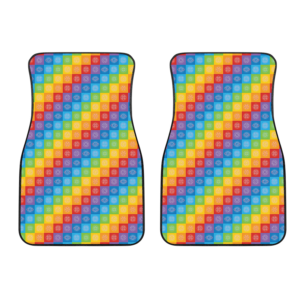 Reiki And The 7 Chakras Pattern Print Front Car Floor Mats