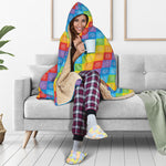 Reiki And The 7 Chakras Pattern Print Hooded Blanket