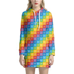 Reiki And The 7 Chakras Pattern Print Hoodie Dress