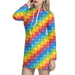 Reiki And The 7 Chakras Pattern Print Hoodie Dress