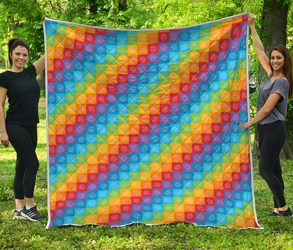 Reiki And The 7 Chakras Pattern Print Quilt
