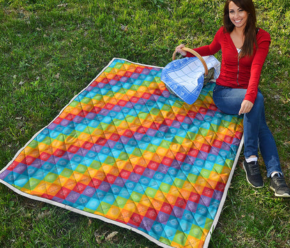 Reiki And The 7 Chakras Pattern Print Quilt