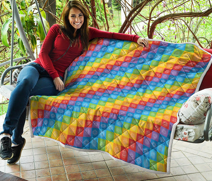 Reiki And The 7 Chakras Pattern Print Quilt
