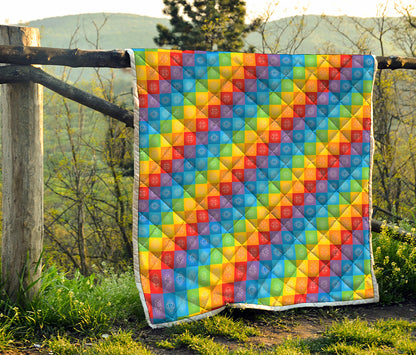 Reiki And The 7 Chakras Pattern Print Quilt