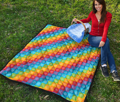 Reiki And The 7 Chakras Pattern Print Quilt