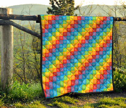 Reiki And The 7 Chakras Pattern Print Quilt
