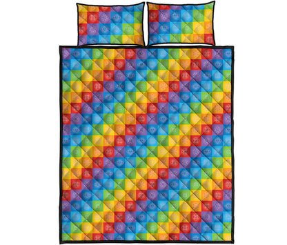 Reiki And The 7 Chakras Pattern Print Quilt Bed Set