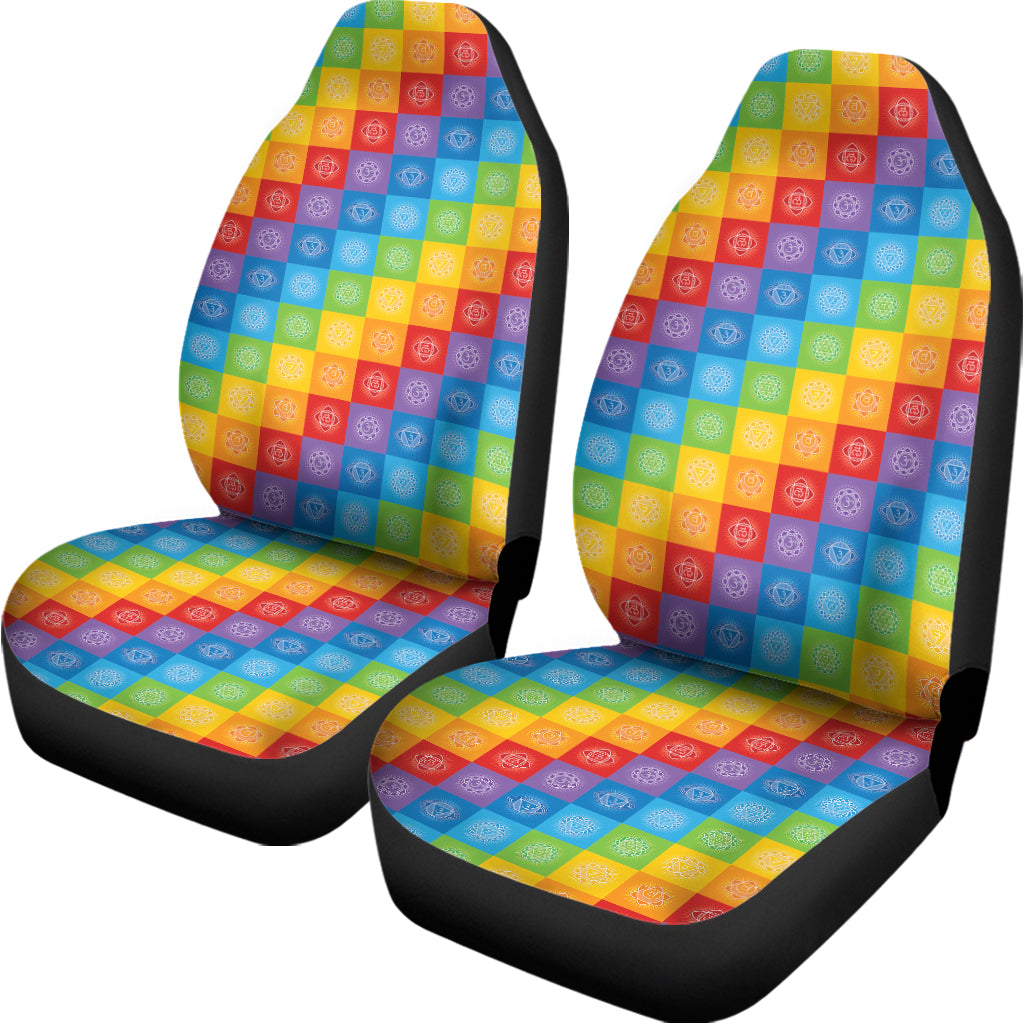 Reiki And The 7 Chakras Pattern Print Universal Fit Car Seat Covers