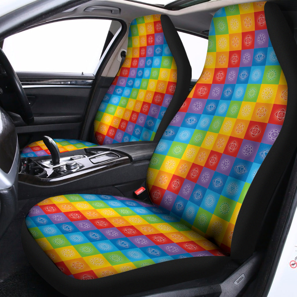 Reiki And The 7 Chakras Pattern Print Universal Fit Car Seat Covers