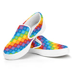 Reiki And The 7 Chakras Pattern Print White Slip On Shoes