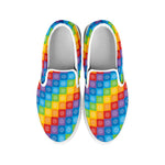 Reiki And The 7 Chakras Pattern Print White Slip On Shoes