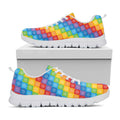 Reiki And The 7 Chakras Pattern Print White Running Shoes
