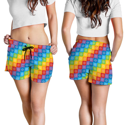 Reiki And The 7 Chakras Pattern Print Women's Shorts