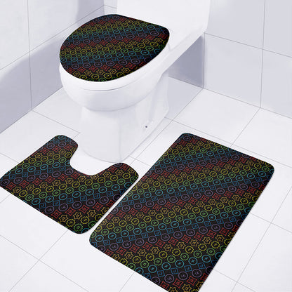 Reiki And The Seven Chakras Print 3 Piece Bath Mat Set