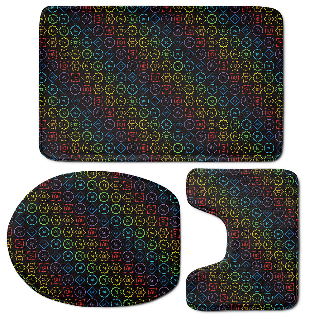 Reiki And The Seven Chakras Print 3 Piece Bath Mat Set