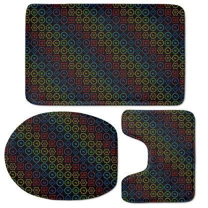 Reiki And The Seven Chakras Print 3 Piece Bath Mat Set