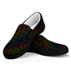 Reiki And The Seven Chakras Print Black Slip On Shoes